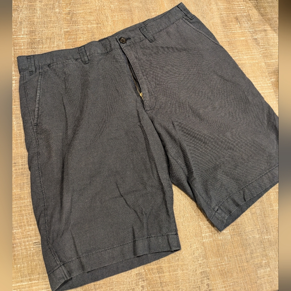 GAP factory 10inch, blue check shorts, 36